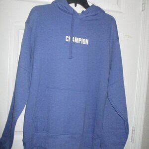 Champion Striped Hoodie Size Medium (Purple)